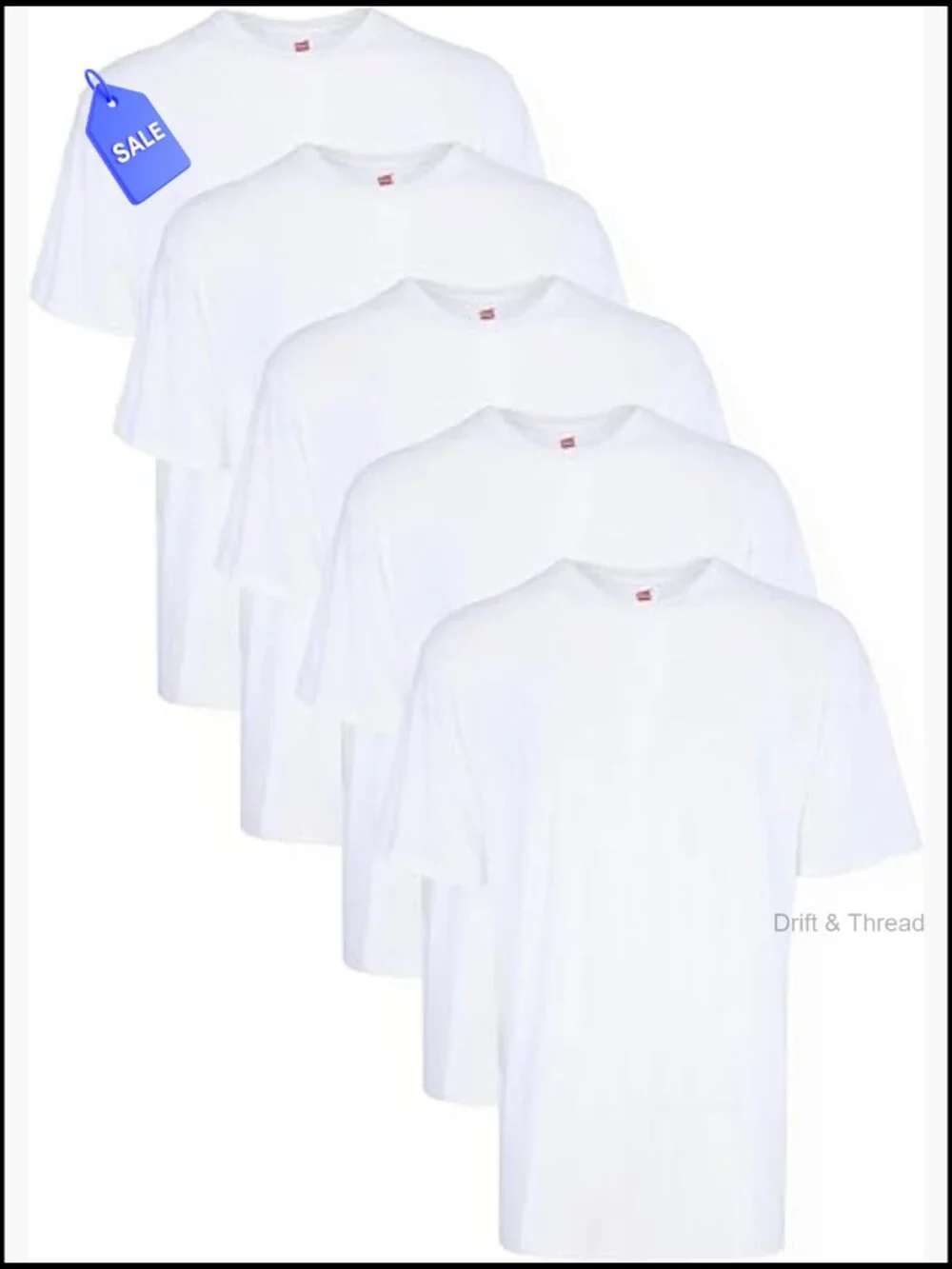 Men's Tall Cotton Crew Neck Undershirts Multipack Tagless
